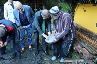 Rize’nin su ihtiyacını karşılayacak gölet inşası için yer teslimi yapıldı