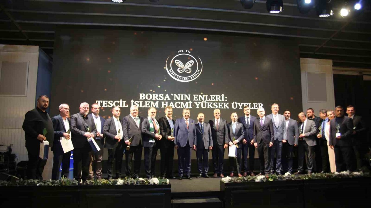 Bursa Ticaret Borsası 100. yıl ödül töreni düzenledi