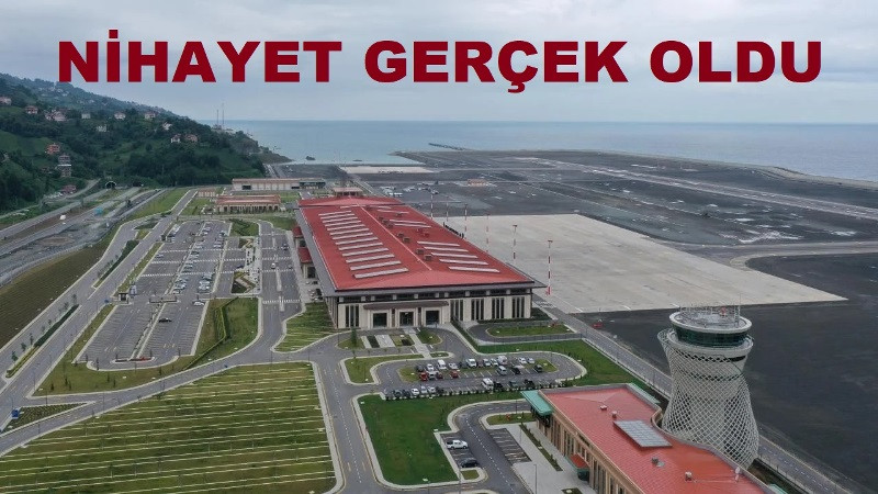 RİZE’YE İLK UÇUŞ GERÇEKLEŞTİ